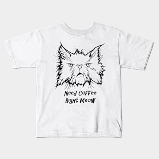 Coffee cat Kids T-Shirt